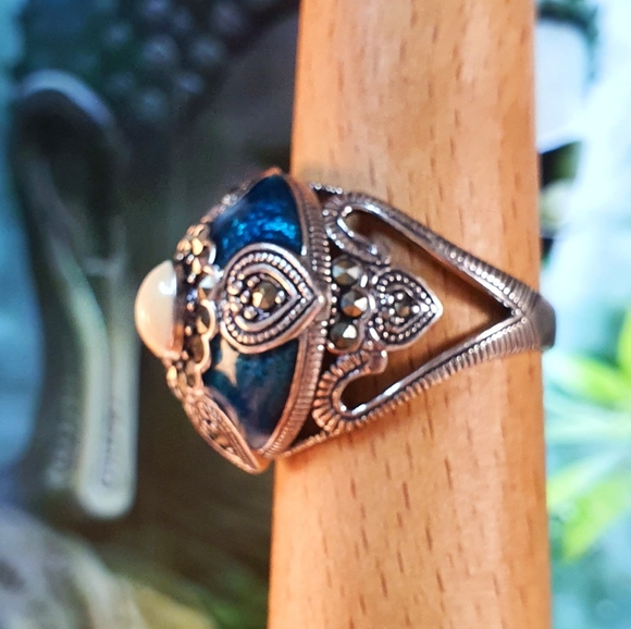 Sterling Silver Plated Fashion Ring Size 11.5 - Picture 4 of 10